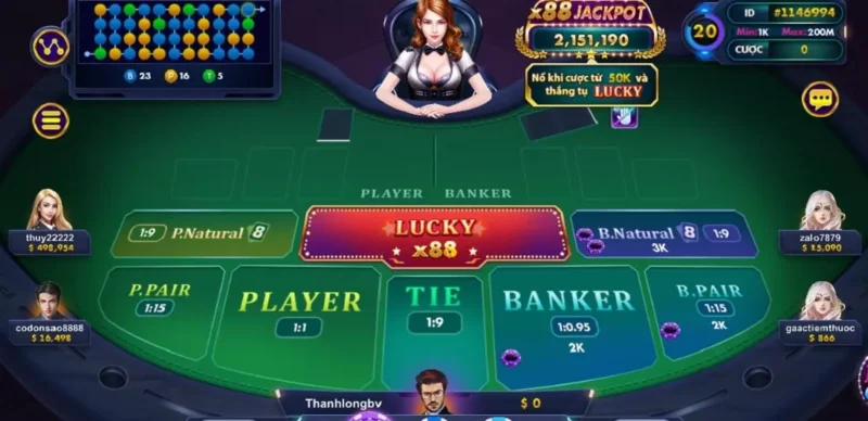 cach dat cuoc khi choi baccarat lucky 88