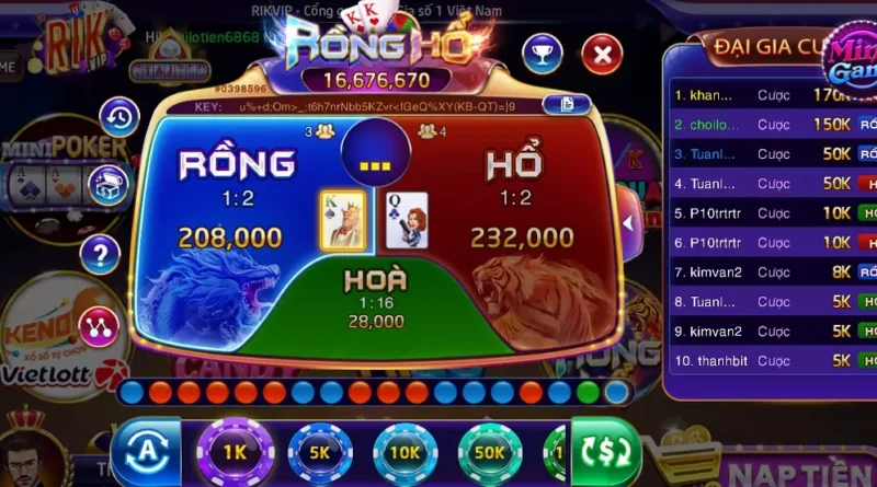 rong ho rikvip cap nhat meo kiem tien tu nha cai khong kho